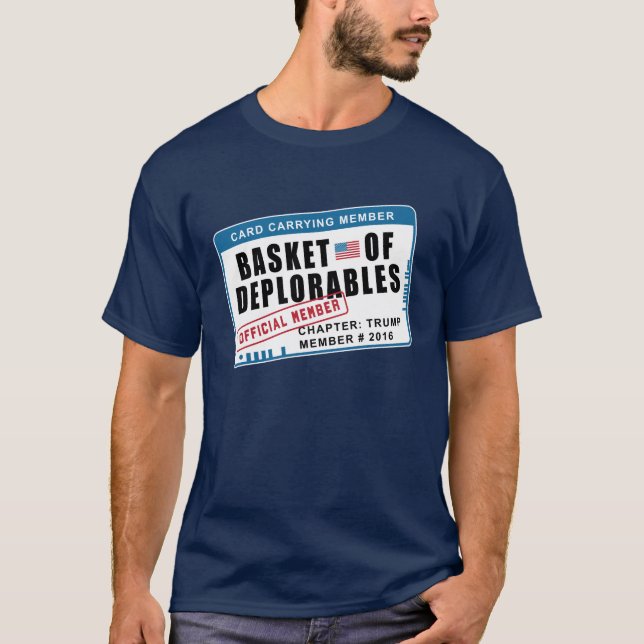 Basket av den bärande medlemmen för Deplorables Tee (Framsida)