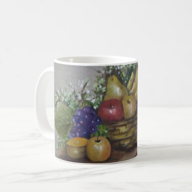 Basket av frukter kaffemugg (Framsida vänster)