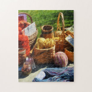 Basket av garn på Flea Market Pussel
