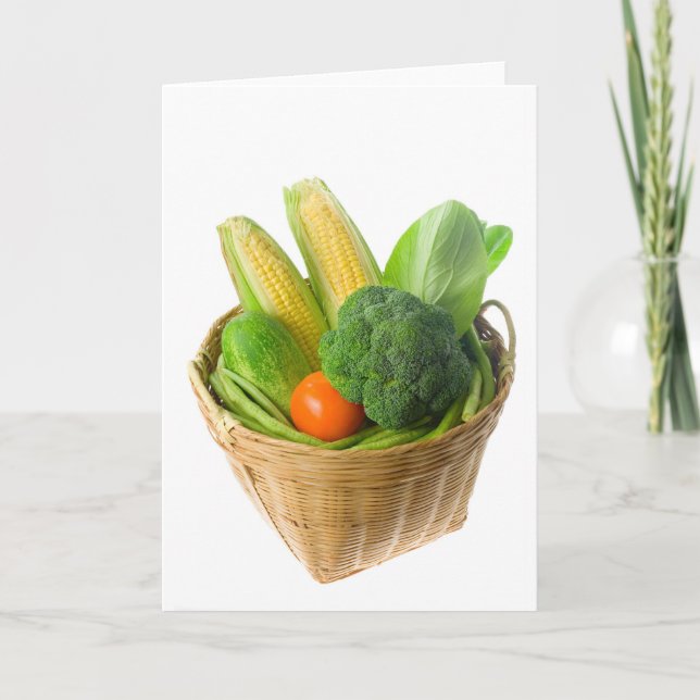 Basket av grönsaker kort (Framsida)