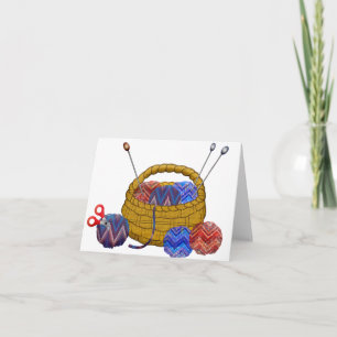 Basket av Nål Crochet Craft av garn Kort