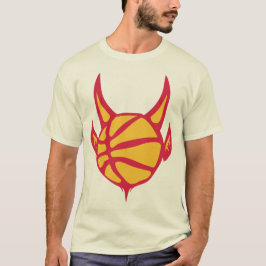 basket ballon diable basketball devil logo sport t shirt