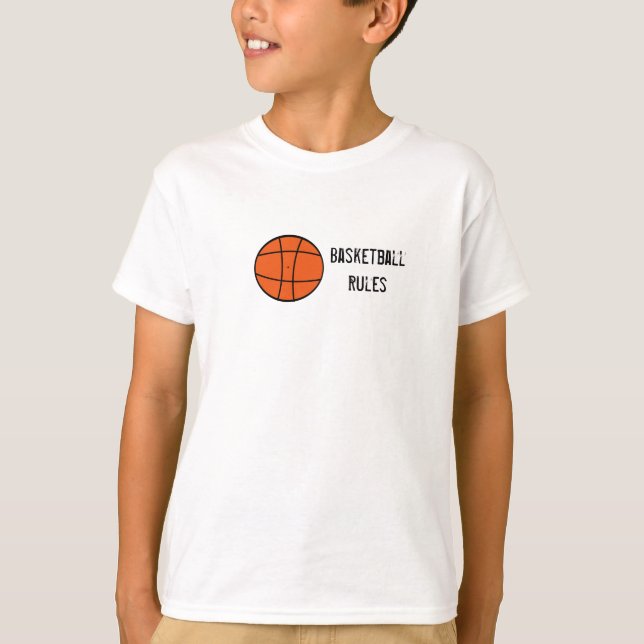 basket, basketbollRegler Tee Shirt (Framsida)