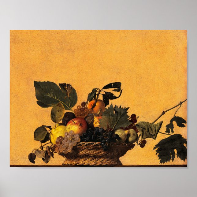 Basket, Canestra di Frutta av Caravaggio Poster (Framsidan)