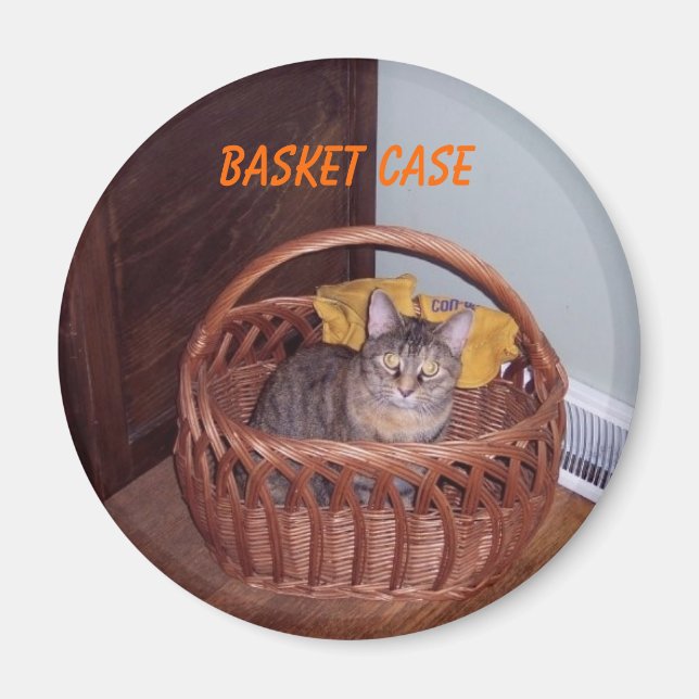 Basket Fodral Kattunge Magnet (Framsidan)