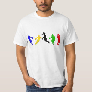 Basket för basketspelare ringar t shirt