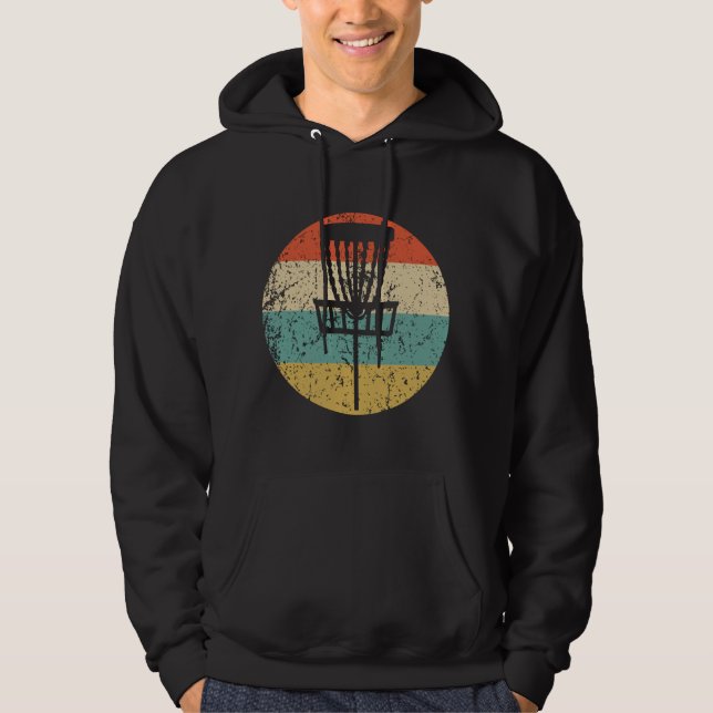 Basket för Golf för diskett för diskettGolf Retro Hoodie (Framsida)