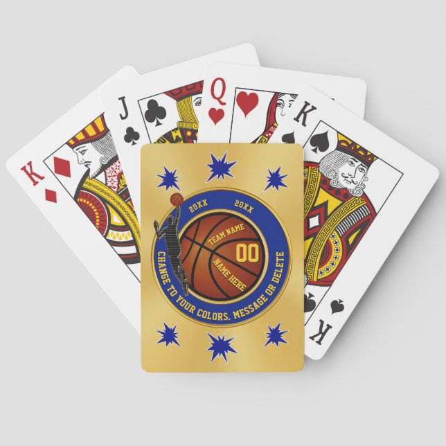 Basket för personligbasketparty favors casinokort (Baksidan)