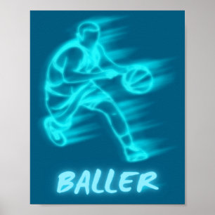 Basket för pojkar eller män Baller Cool Artsy Grap Poster