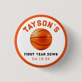 basket första året nedåt 1:a födelsedag knapp