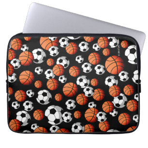 Basket & fotboll laptop sleeve