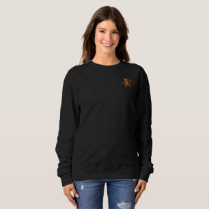 Basket Frog kvinnors svarta sweatshirt ficka T Shirt