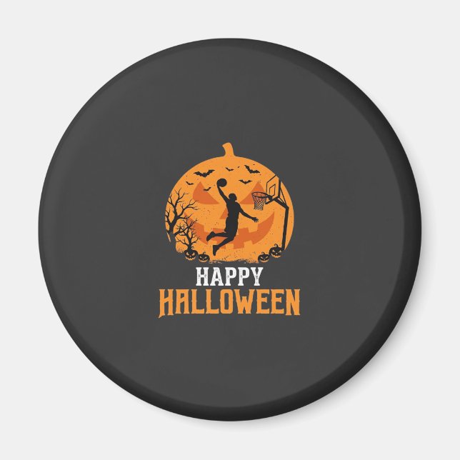 Basket Halloween Dunk Pumpa Design_1 Magnet (Framsidan)