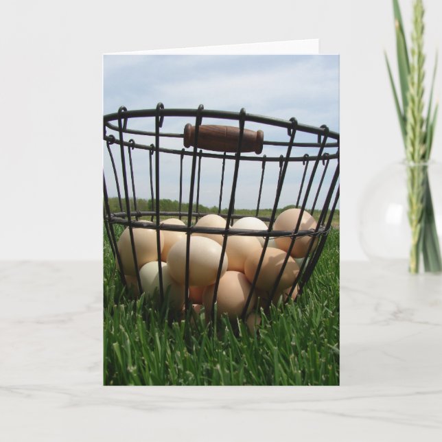 Basket i ägg kort (Framsida)