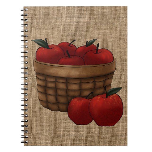 Basket i äpplen anteckningsbok (Framsidan)