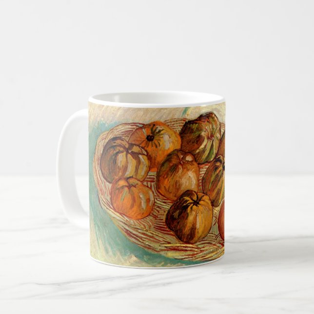 Basket i Apples till Pissarro av Vincent van Gogh Kaffemugg (Framsida vänster)