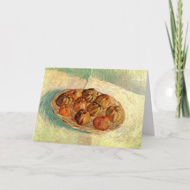 Basket i Apples till Pissarro av Vincent van Gogh Kort (Framsida)