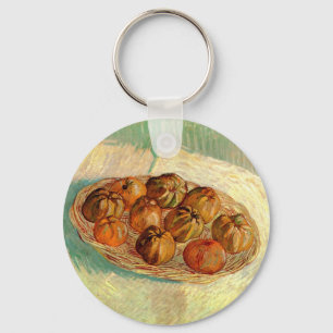 Basket i Apples till Pissarro av Vincent van Gogh Nyckelring