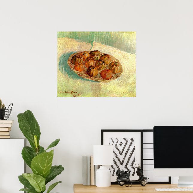 Basket i Apples till Pissarro av Vincent van Gogh Poster (Hemmakontoret)