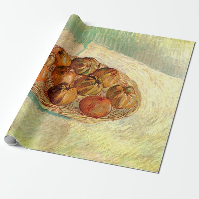 Basket i Apples till Pissarro av Vincent van Gogh Presentpapper (Utrullad)