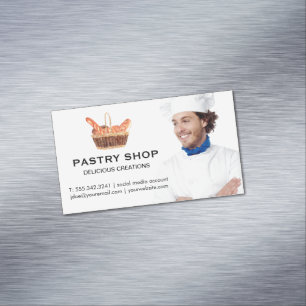 Basket i Baguettes Chef Magnetiska Visitkort
