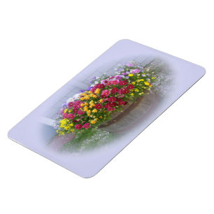 BASKET i BLOMMAR Magnet