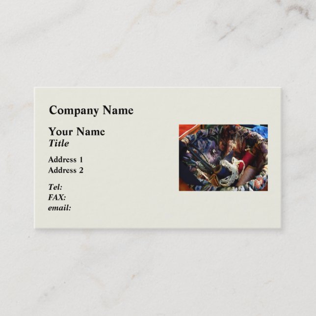 Basket i Crocheting and Thread Visitkort (Framsida)