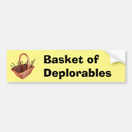 Basket i Deplorables Ord Bumper Sticker Bildekal