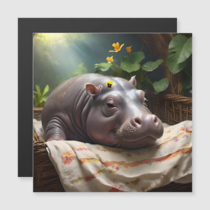 **"Basket i drömmar: A Baby Hippos Mysiga Nap"**