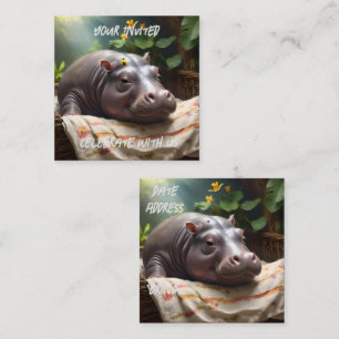 **"Basket i drömmar: A Baby Hippos Mysiga Nap"** Tilläggskort