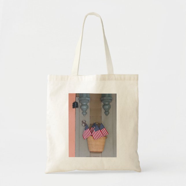 Basket i Flaggor - Martha's Vineyard Tote Bag Tygkasse (Framsidan)