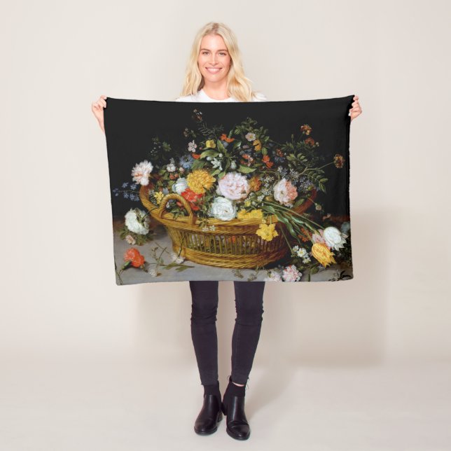 Basket i Flowers, Jan Brueghel the Younger Fleecefilt (På plats)