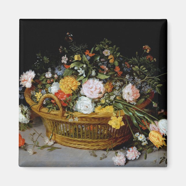 Basket i Flowers, Jan Brueghel the Younger Magnet (Framsidan)