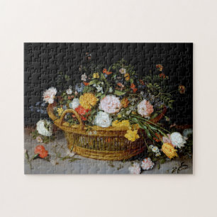 Basket i Flowers, Jan Brueghel the Younger Pussel