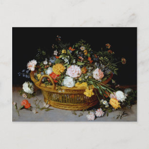 Basket i Flowers, Jan Brueghel the Younger Vykort