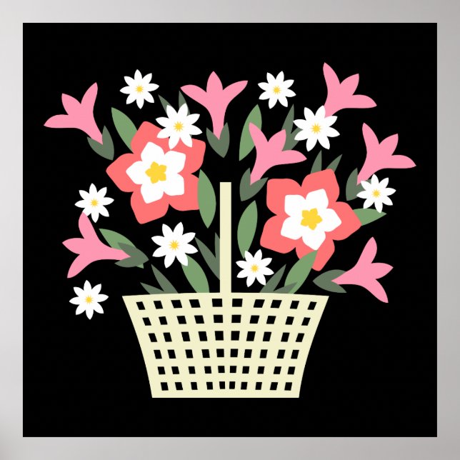 Basket i Flowers Poster (Framsidan)