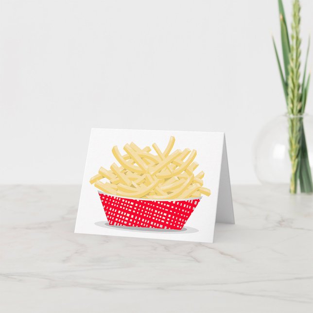 Basket i Fransk Fries Livsmedelskort Kort (Skapare uppladdad)