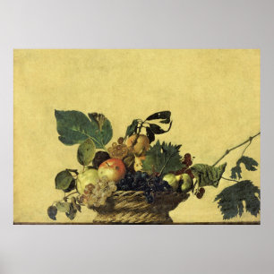 Basket i Fruit av Caravaggio Poster