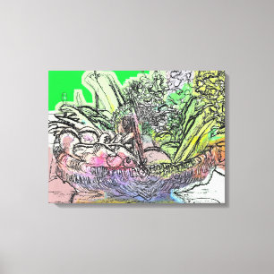 BASKET I GRÖNSAKER CANVASTRYCK