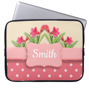Basket i Lilies-Anpassningsbarna Laptop Fodral