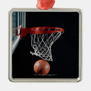 Basket i ring julgransprydnad metall