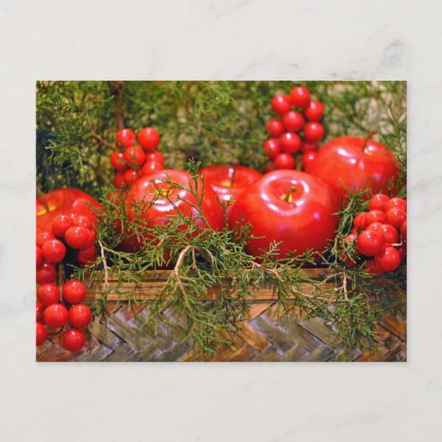 Basket i vykort för julmäklare (Framsida)