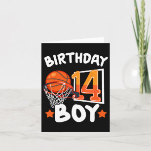 Basket Im 14 År Gammal 14-årsdag Pojke Dekor Kort