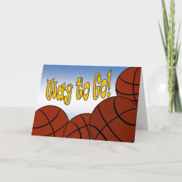 Basket - långt att gå! Gratulerart! Fantastisk! Kort