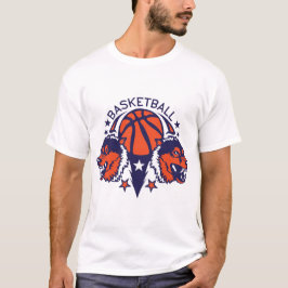 basket loup logo sport ballon club t shirt