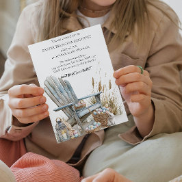 Basket med ägg runt den gamla stolen och Eggs Hunt Inbjudningar