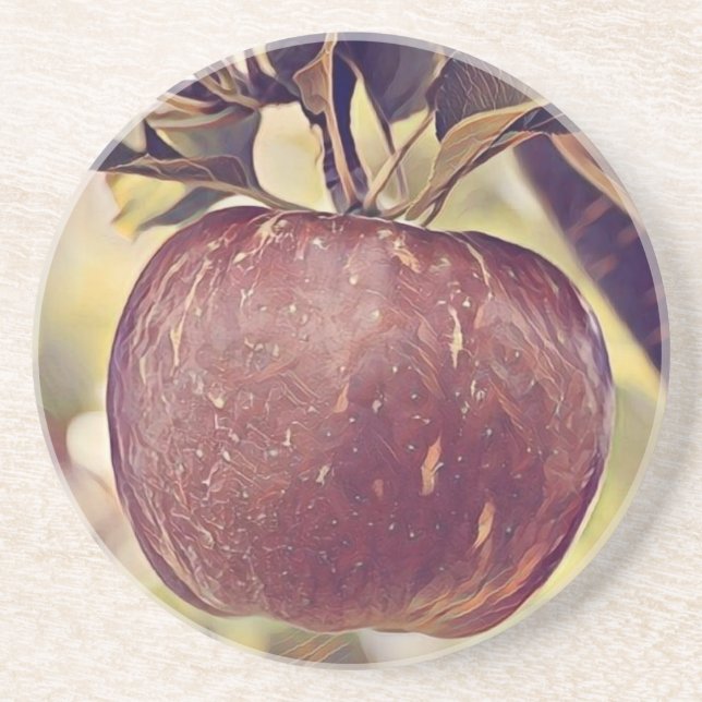 Basket med äppelmålning av äpple träd underlägg (Framsidan)