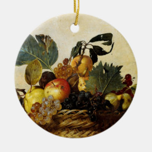 Basket med frukt, Caravaggio Julgransprydnad Keramik