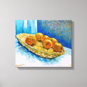 Basket med sex Orangar Van Gogh Fine Art Canvastryck