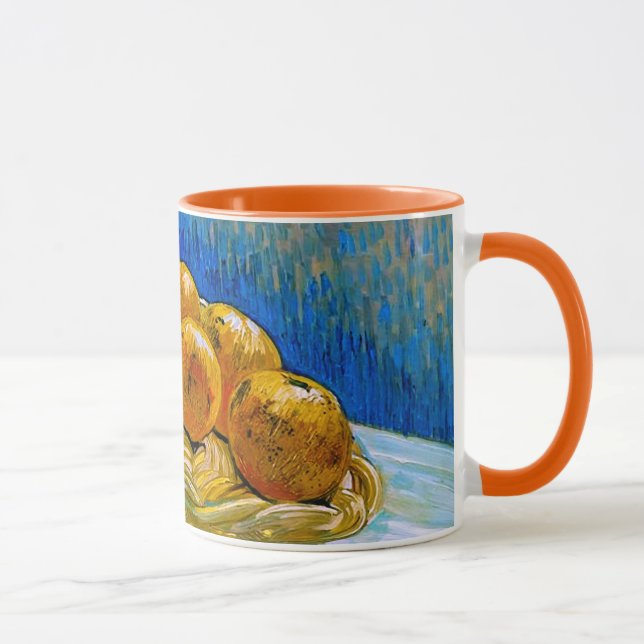 Basket med sex Orangar Van Gogh Fine Art Mugg (Höger)